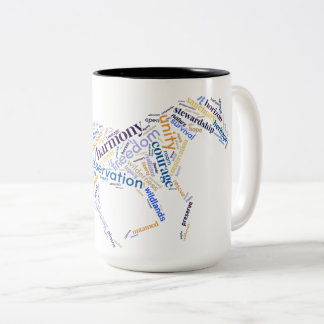 Tasse 2 Couleurs Sauvez Les Mustangs Galloping Horse