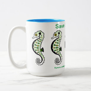 Tasse 2 Couleurs Save SEAHORSES - Guerrier de la faune - hippocampe