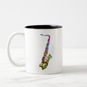 Tasse 2 Couleurs Saxophone
