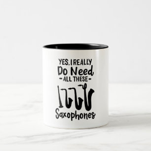 Tasse 2 Couleurs Saxophone - Types de saxophone