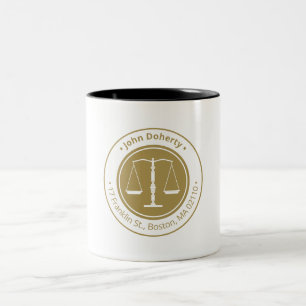 Tasse 2 Couleurs Scales classiques de justice  Cabinet d'avocats