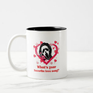Tasse 2 Couleurs Scam ghostface valentine's day film d'horreur 