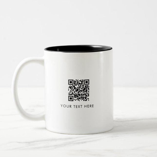Tasse 2 Couleurs Scannable Business Website QR Code Publicité (Gauche)