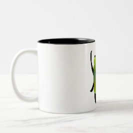 Tasse 2 Couleurs Scarabée à dégradé vert et sarcelle