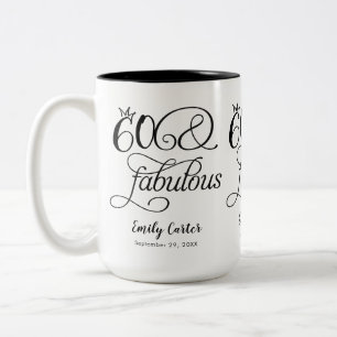 Tasse 2 Couleurs Scénario Soixante et Fantastique Fête d'anniversai