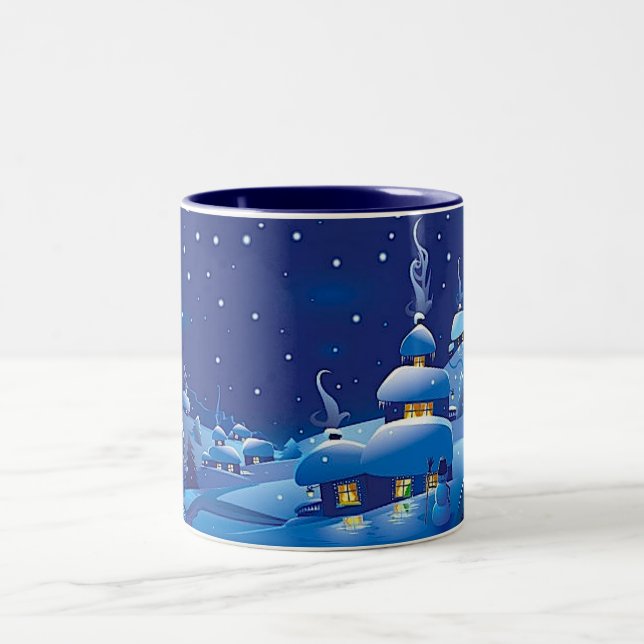 Tasse 2 Couleurs Scène hivernale (Centre)