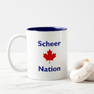 Tasse 2 Couleurs Scheer Nation Canada Election Red Maple Leaf Color