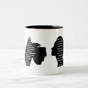 Tasse 2 Couleurs Schnauzer Chien Sanity