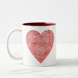 Tasse 2 Couleurs Scribblprint Heart