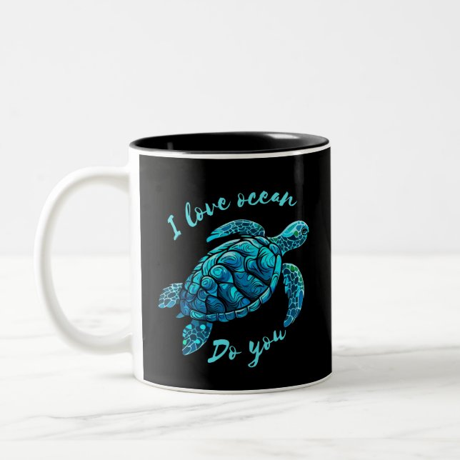 Tasse 2 Couleurs Sea Turtle love Ocean (Gauche)