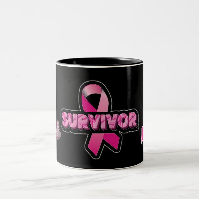 Tasse 2 Couleurs Sensibilisation au cancer du sein (Centre)