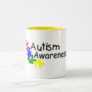 Tasse 2 Couleurs Sensibilisation sur l'autisme (4 pp)