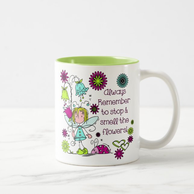 Tasse 2 Couleurs Sentez les fleurs (Droit)