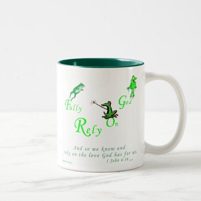 Tasse 2 Couleurs Série de création de dieux - GRENOUILLE (Droit)