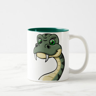 Tasse 2 Couleurs Serpent de bande dessinée