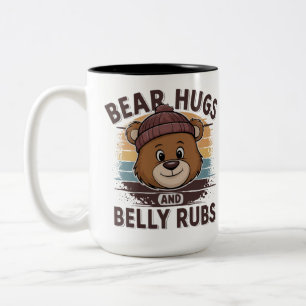 Tasse 2 Couleurs Serrures d'ours et frottes du ventre Mignonne orgu