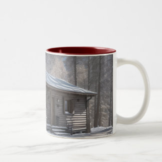 TASSE 2 COULEURS SHACK SUR UN TAPIS BLANC