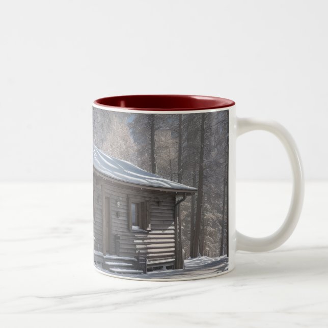 TASSE 2 COULEURS SHACK SUR UN TAPIS BLANC (Droit)