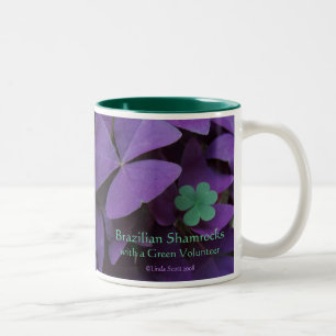 Tasse 2 Couleurs Shamrocks brésiliens avec un volontaire vert