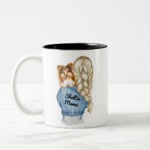 Tasse 2 Couleurs Sheltie Mama Blonde avec Sable