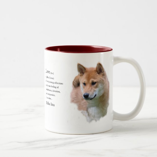 Tasse 2 Couleurs Shiba Inu (Droit)