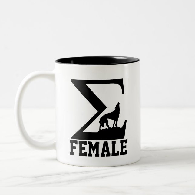 Tasse 2 Couleurs Sigma Femme loup solitaire (Gauche)