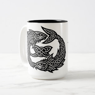 Tasse 2 Couleurs Signe des Poissons Celtique à Double Courant Bur