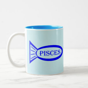 Tasse 2 Couleurs SIGNE Étoile Pisces Poisson Musique