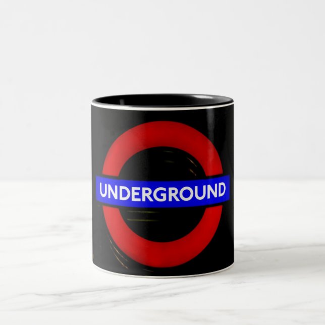 Tasse 2 Couleurs Signe métro de Londres (Centre)