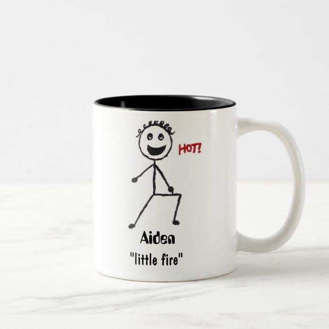 Tasse 2 Couleurs Signification nommée d'Aiden (Droit)