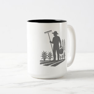 Tasse 2 Couleurs Silhouette de jardinier