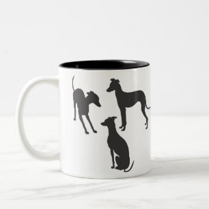 Tasse 2 Couleurs Silhouettes italiennes Greyhound