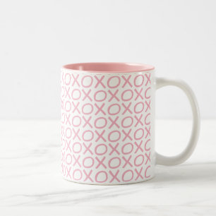 Tasse 2 Couleurs Simple Motif moderne XOXO Saint Valentin Amour