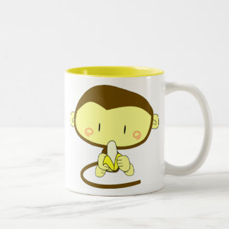 Tasse 2 Couleurs Singe avec la banane