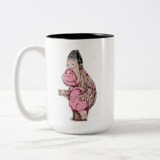 Tasse 2 Couleurs Singe de dessin animé drôle et croquis de singe