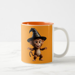 Tasse 2 Couleurs Singe Sorcière Magicien