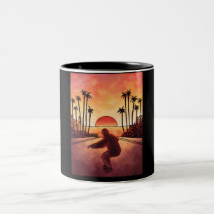 Tasse 2 Couleurs Skater skating downhill