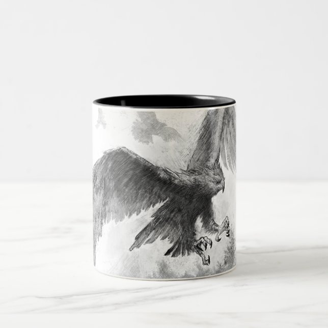 Tasse 2 Couleurs Sketch de Great Eagles (Centre)