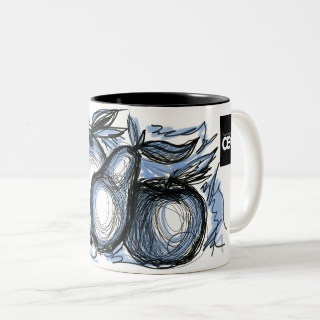 Tasse 2 Couleurs Sketch de la vie (Devant droit)