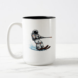 Tasse 2 Couleurs Ski aquatique d'astronaute