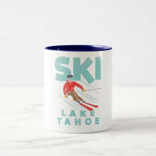 Tasse 2 Couleurs Ski Lake Tahoe