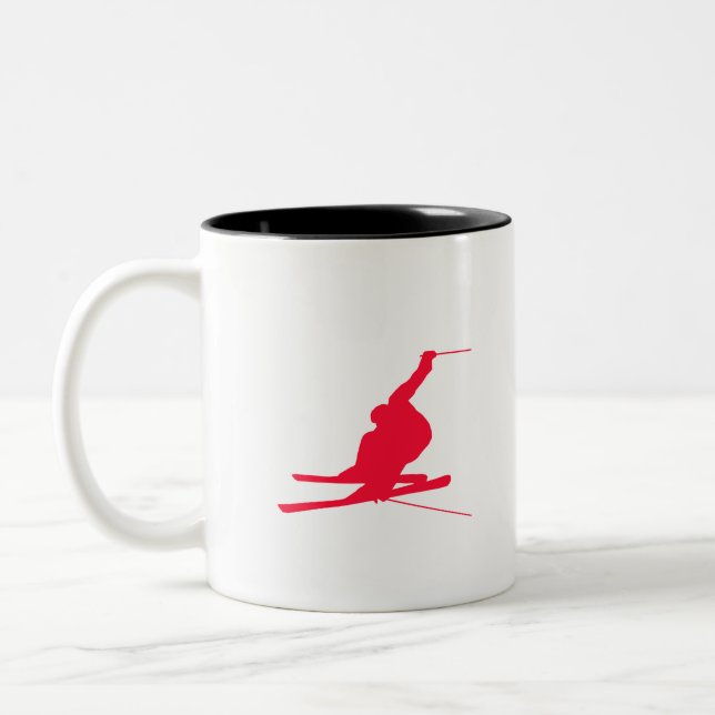 Tasse 2 Couleurs Ski Scarlet Red Snow (Gauche)