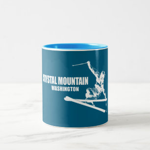 Tasse 2 Couleurs Skier Crystal Mountain Washington
