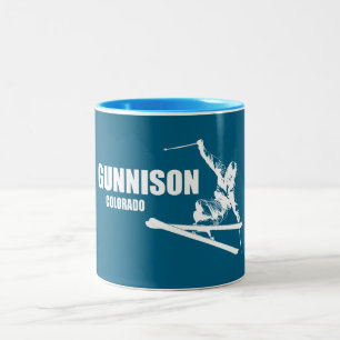 Tasse 2 Couleurs Skieur de Gunnison Colorado