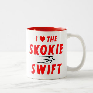 Tasse 2 Couleurs Skokie Swift, Ligne Jaune, CTA Transit rapide