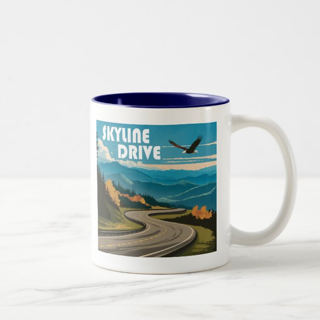 Tasse 2 Couleurs Skyline Drive Virginia Eagle (Droit)