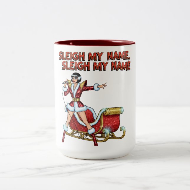 Tasse 2 Couleurs Sleigh My Name Christmas (Centre)
