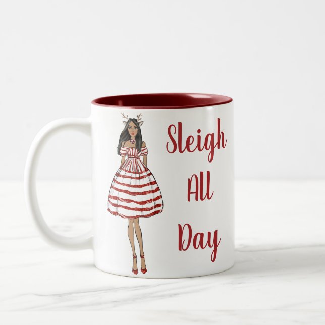 Tasse 2 Couleurs Sleigh toute la journée (Gauche)