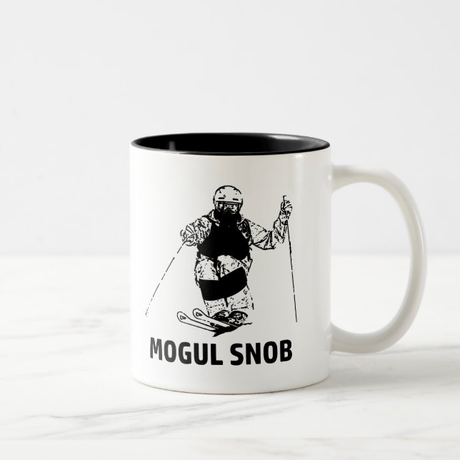 Tasse 2 Couleurs Snob De Ski De Mogul (Droit)