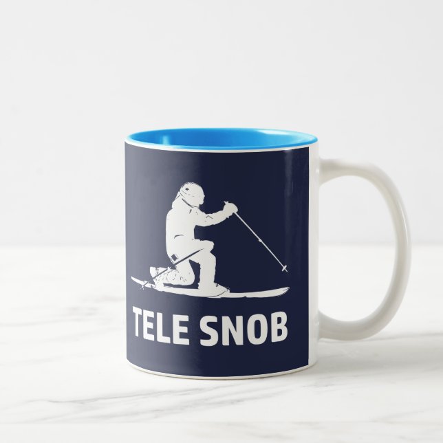 Tasse 2 Couleurs Snob de ski de Telemark (Droit)
